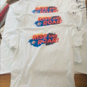 3 New Thunder OKC NBA Basketball Men’s XL T-Shirts by Gildan Oklahoma.